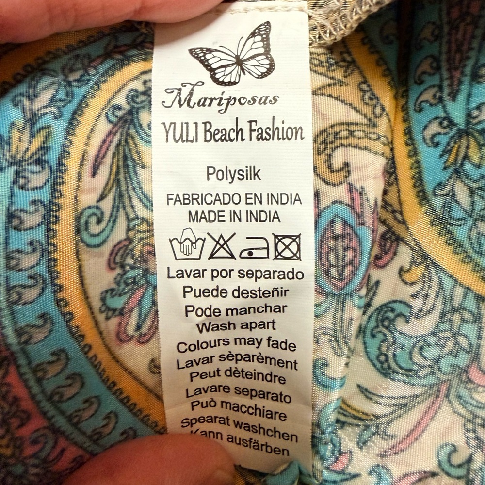 Mariposa Vibrant Paisley Beach Dress Size S. Excellent Condition - Picture 6 of 7